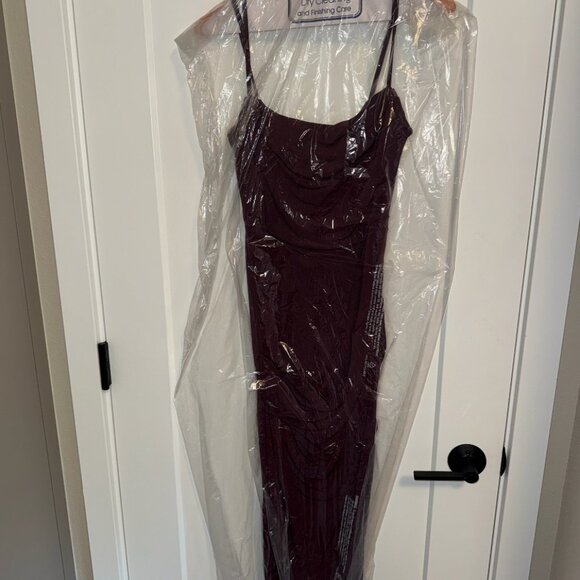 House of CB Milena Corset Dress - Dark Cherry, Size S - Picture 7 of 7